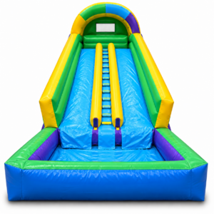 20 ft Double Lane Waterslide Green