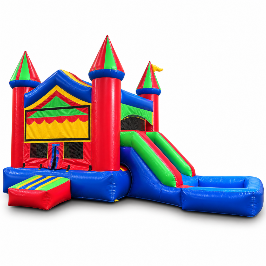 15x15 3 in 1 Dry Slide Combo Circus