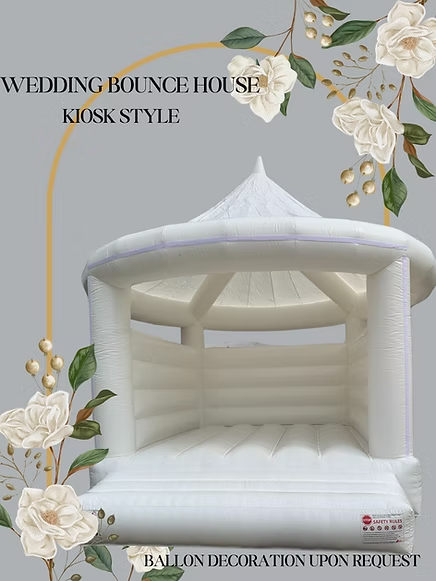 White Wedding Bounce House rental in Houston TX
