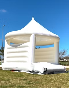 White Wedding Bounce House rental in Houston TX